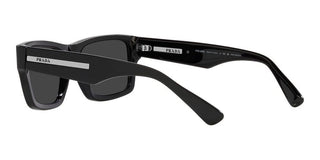 Prada PR 25ZS men Black Rectangle Sunglasses