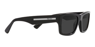 Prada PR 25ZS men Black Rectangle Sunglasses