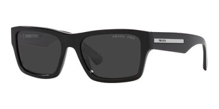 Prada PR 25ZS men Black Rectangle Sunglasses