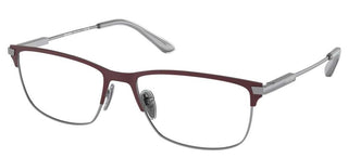 Prada PR 55ZV men Grey Geometric Eyeglasses