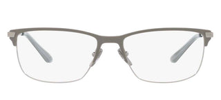 Prada PR 55ZV men Ruthenium Geometric Eyeglasses