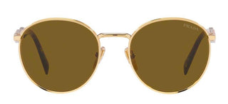 Prada PR 56ZS women Gold Round Sunglasses