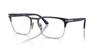 Prada PR 58ZV men Silver Squared Eyeglasses