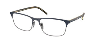 Prada PR 66YV men Ruthenium Squared Eyeglasses