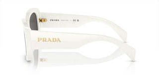 Prada PR A08S women White Geometric Sunglasses