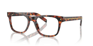 Prada PR A13V men Havana Squared Eyeglasses