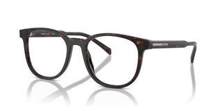 Prada PR A15V men Havana Squared Eyeglasses