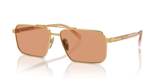 Prada PR A57S men Gold Squared Sunglasses