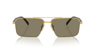 Prada PR A57S men Gold Squared Sunglasses