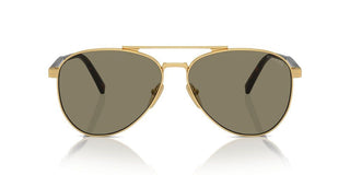 Prada PR A58S men Gold Pilot Sunglasses