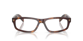 Prada PR B02V men Havana Squared Eyeglasses