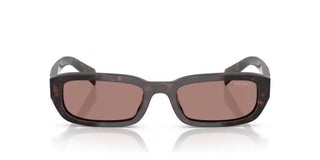 Prada Pr B06s Women Brown Rectangle Sunglasses