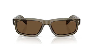 Prada Pr B11s Men Brown Rectangle Sunglasses