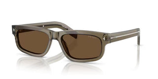 Prada Pr B11s Men Brown Rectangle Sunglasses