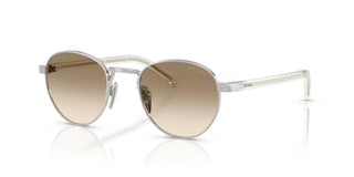 Prada PR B52S women Silver Oval Sunglasses