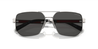 Prada Linea Rossa PS 51ZS men Silver Pilot Sunglasses