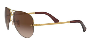 Ray-Ban RB 3449 unisex Gold Pilot Sunglasses