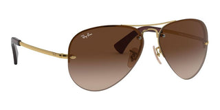 Ray-Ban RB 3449 unisex Gold Pilot Sunglasses