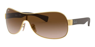 Ray-Ban RB 3471 unisex Gold Shield Sunglasses