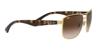 Ray-Ban RB 3533 unisex Gold Geometric Sunglasses