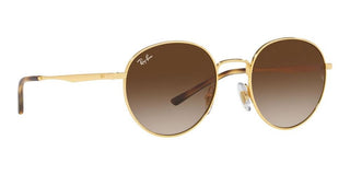 Ray-Ban RB 3681 unisex Gold Round Sunglasses