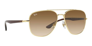 Ray-Ban RB 3683 unisex Gold Pilot Sunglasses