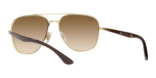 Ray-Ban RB 3683 unisex Gold Pilot Sunglasses