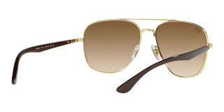 Ray-Ban RB 3683 unisex Gold Pilot Sunglasses