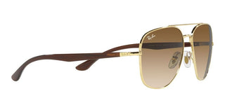 Ray-Ban RB 3683 unisex Gold Pilot Sunglasses