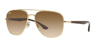 Ray-Ban RB 3683 unisex Gold Pilot Sunglasses