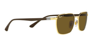 Ray-Ban RB 3684CH unisex Gold Rectangle Sunglasses