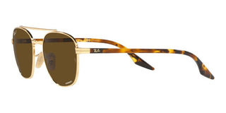 Ray-Ban RB 3688 unisex Gold Geometric Sunglasses