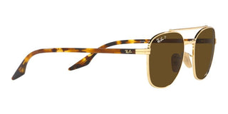 Ray-Ban RB 3688 unisex Gold Geometric Sunglasses