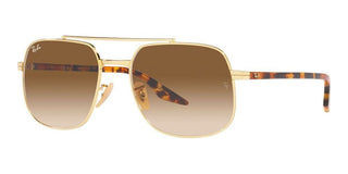 Ray-Ban RB 3699 unisex Gold Pilot Sunglasses