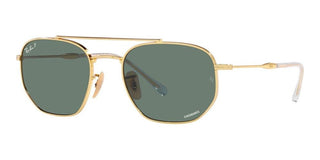 Ray-Ban RB 3707 unisex Gold Pilot Sunglasses