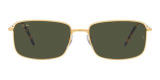 Ray-Ban RB 3717 unisex Gold Squared Sunglasses