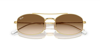 Ray-Ban RB 3719 unisex Gold Pilot Sunglasses