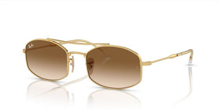 Ray-Ban RB 3719 unisex Gold Pilot Sunglasses