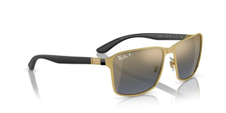 Ray-Ban RB 3721CH unisex Gold Squared Sunglasses