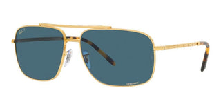 Ray-Ban RB 3796 unisex Gold Geometric Sunglasses