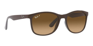 Ray-Ban RB 4374 unisex Brown Squared Sunglasses