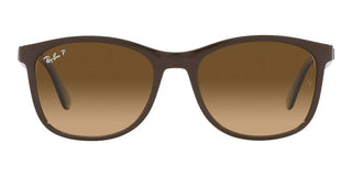 Ray-Ban RB 4374 unisex Brown Squared Sunglasses