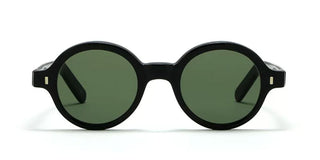 L.G.R REUNION BOLD unisex Black Round Sunglasses