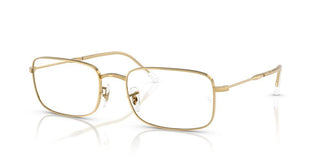 Ray-Ban RX 3746V unisex Gold Rectangle Eyeglasses