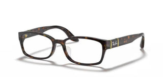 Ray-Ban RX 5198 unisex Havana Squared Eyeglasses