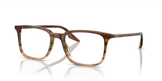 Ray-Ban RX 5421 unisex Brown Squared Eyeglasses