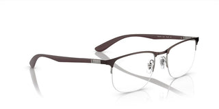 Ray-Ban RX 6513 unisex Brown Geometric Eyeglasses