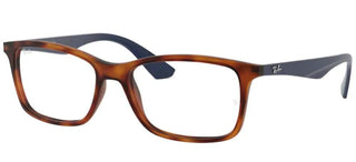 Ray-Ban RX 7047 unisex Havana Geometric Eyeglasses