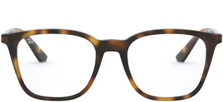 Ray-Ban RX 7177 unisex Havana Geometric Eyeglasses