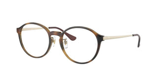 Ray-Ban RX 7178D unisex Havana Round Eyeglasses